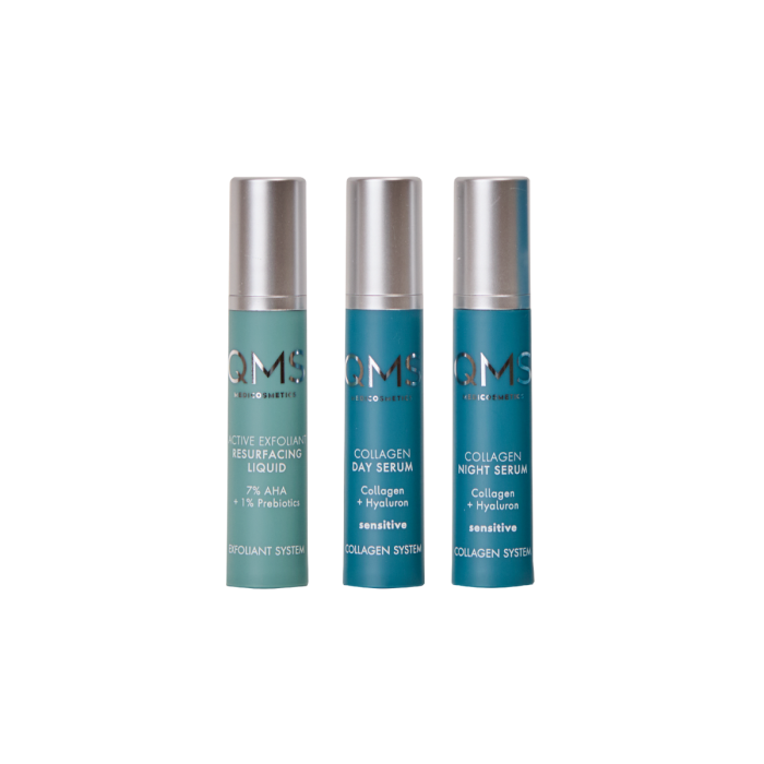 QMS Medicosmetics Core System Collagen + Exfoliant Set Sensitive Travelsize-1