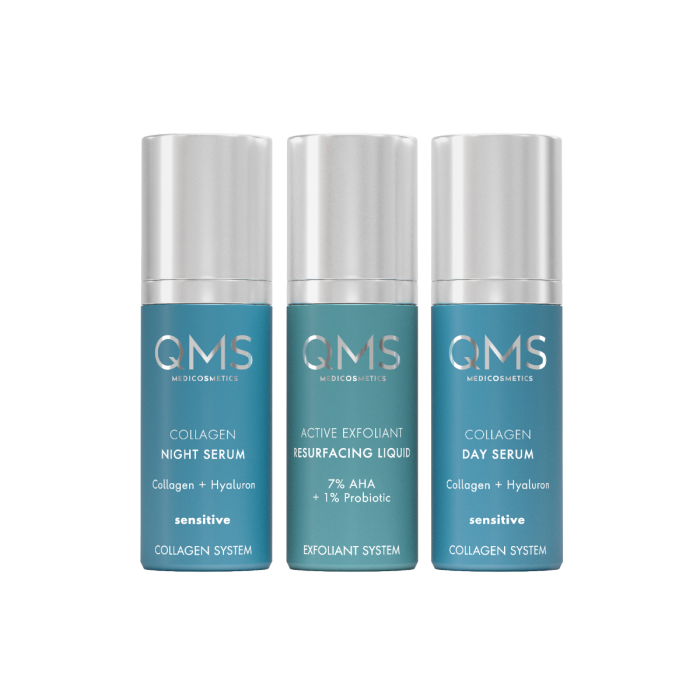 QMS Medicosmetics 3-Step Core Routine Set Collagen + Exfoliant Sensitive0
